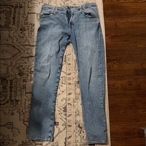 AG Adriano Goldschmied Men's Faded Blue Slim Jeans